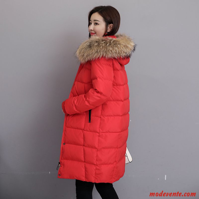 Doudoune Femme Détachable Ente Unten Longue Blanc Noir