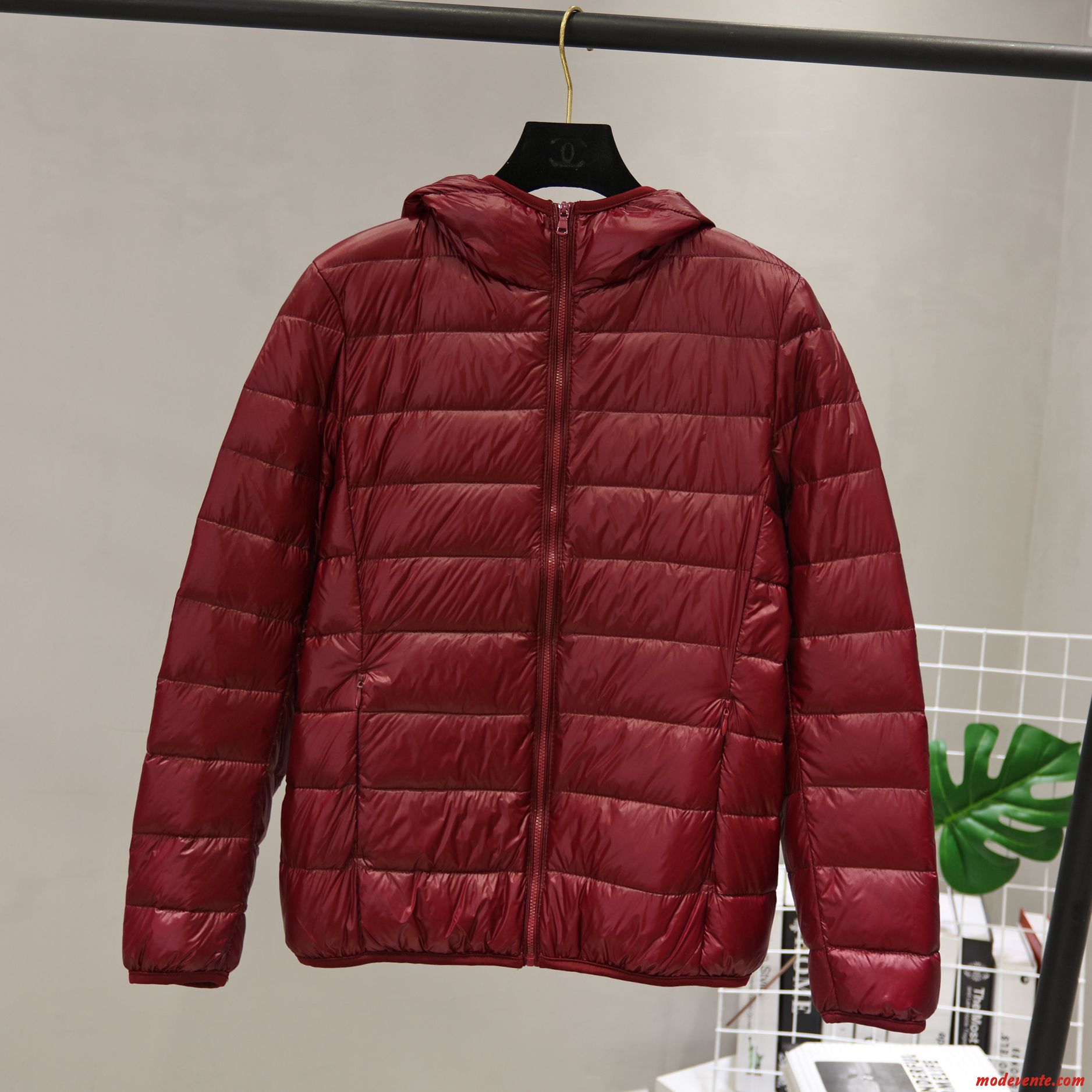 Doudoune Femme Grande Taille Clearance À Vendre Baggy Anti-saison Capuche Graisse Bordeaux