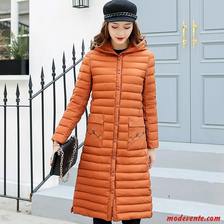 Doudoune Femme Hiver Clearance À Vendre Capuche Slim Lumière Manteau Rouge