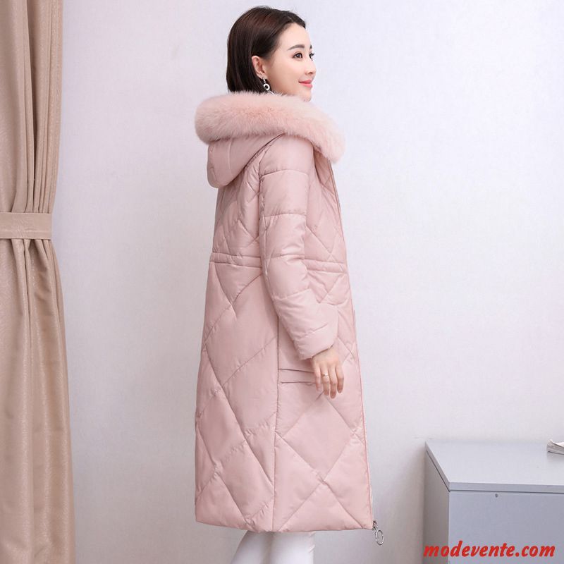 Doudoune Femme Vêtements Matelassé Longue Vêtements D'hiver Renard Manteau Matelassée Blanc