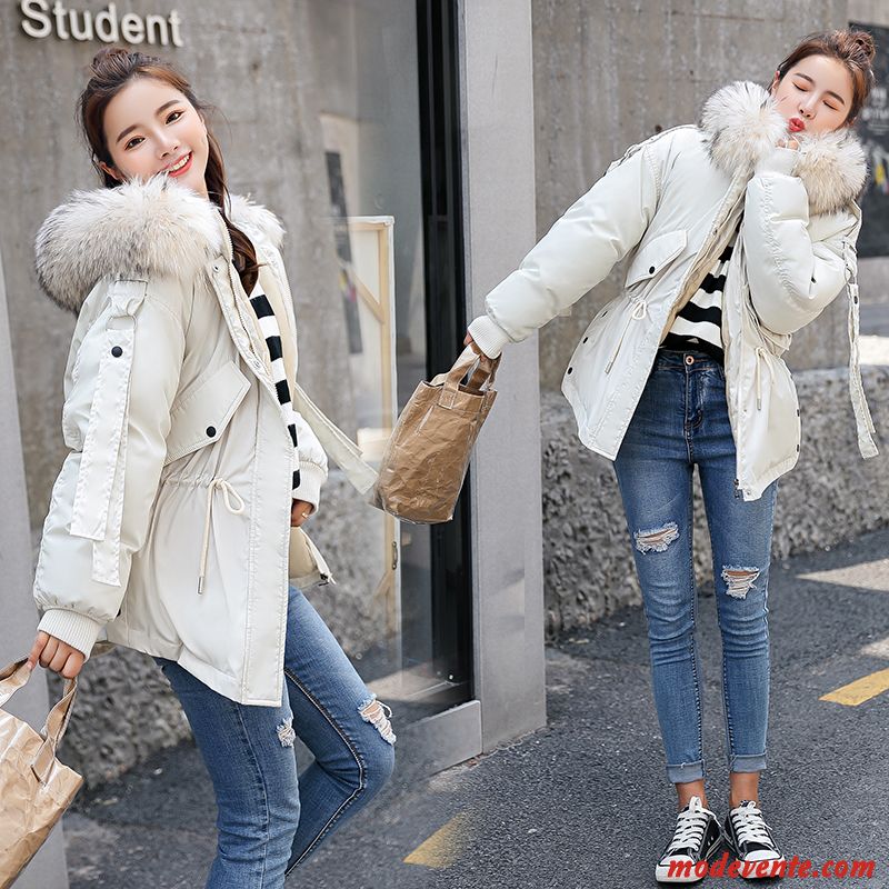 Doudoune Femme Étudiant Veste En Coton Baggy Vêtements Matelassé Offre Spéciale Matelassée Gris Foncé