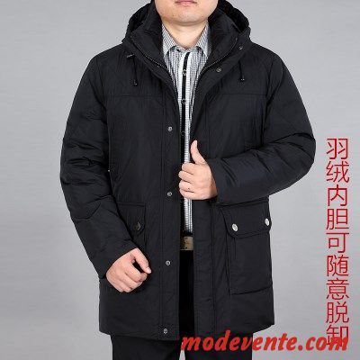 Doudoune Homme Manteau Kaki Longue Épaissir Détachable Grande Taille