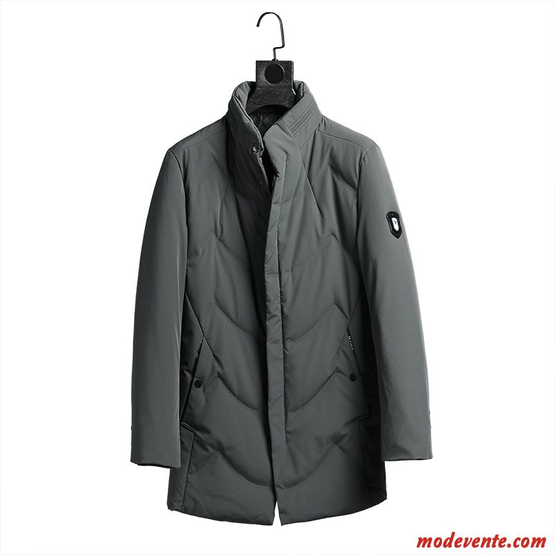 Doudoune Homme Ultra Chauds Col Mandarin Pure Gris