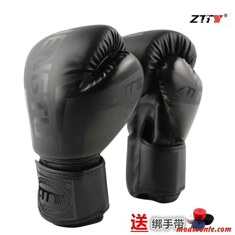 Gants Homme Adulte Femme Métier Entraînement Combat Boxe Rouge