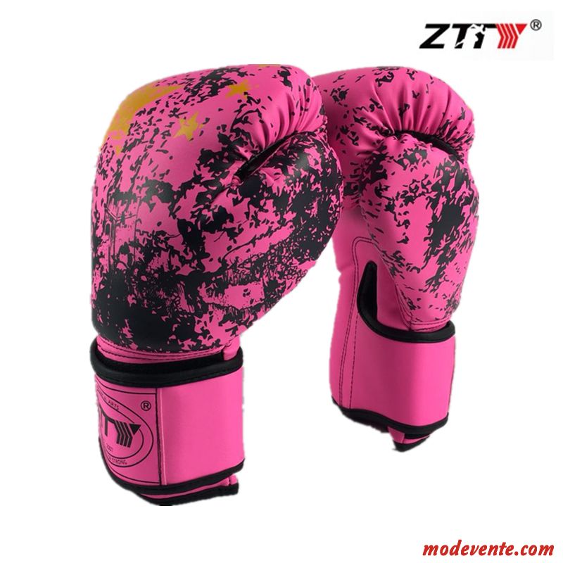 Gants Homme Adulte Femme Métier Entraînement Combat Boxe Rouge