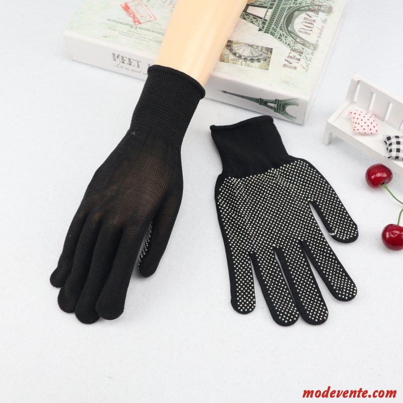 Gants Homme Antidérapant Balade Section Mince Été Chauffeur Conduire Noir