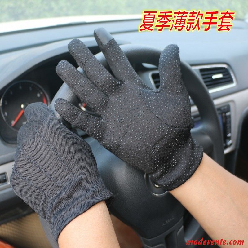 Gants Homme Conduire Cyclisme Sport Été Antidérapant Femme Noir