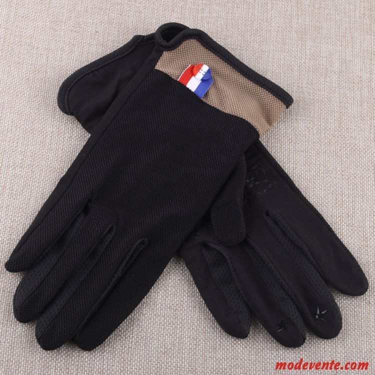 Gants Homme Cyclisme Été Très Mince Antidérapant Conduire Téléphone Portable Gris