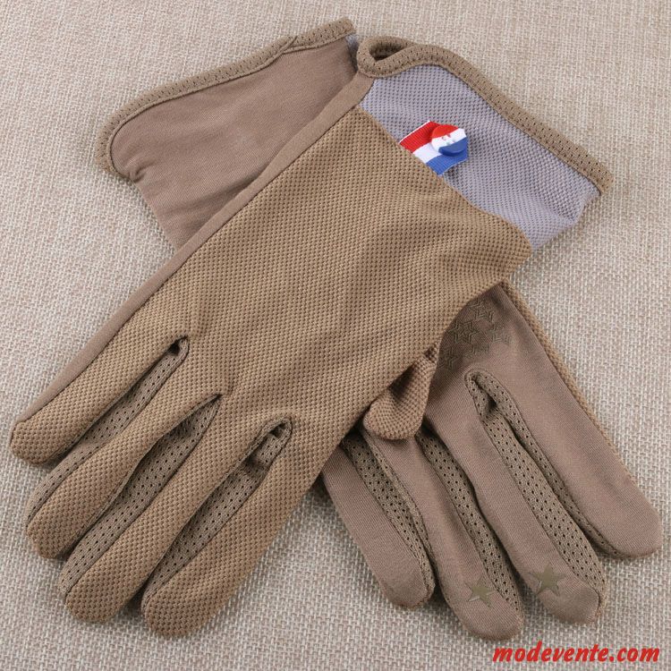 Gants Homme Cyclisme Été Très Mince Antidérapant Conduire Téléphone Portable Gris