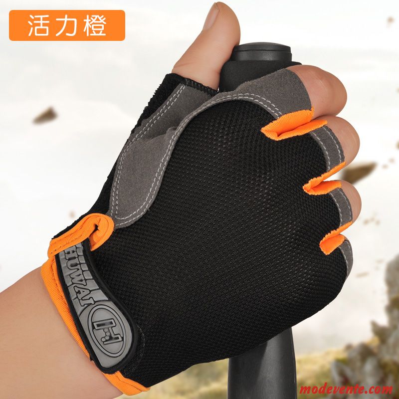 Gants Homme De Plein Air Escalade Antidérapant Aptitude Vélo Printemps Rouge