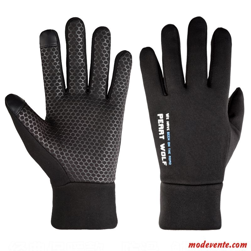 Gants Homme De Plein Air Hiver Étanche Au Vent Écran Tactile Antidérapant Balade Noir