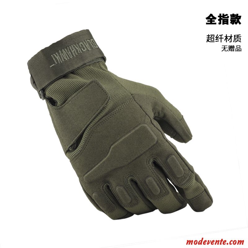 Gants Homme Demi-doigt Tactique De Plein Air Résistant À L'usure Antidérapant Forces Spéciales Vert