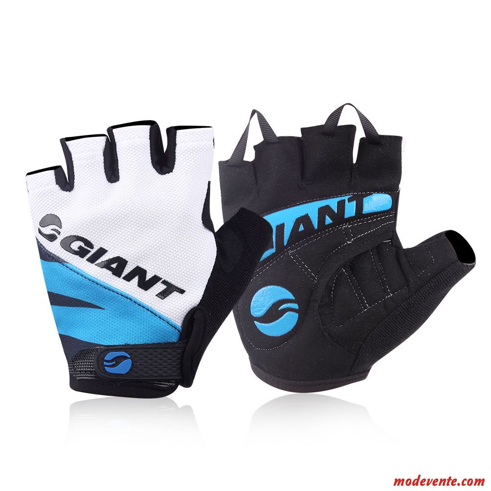 Gants Homme Femme Antidérapant Court Sport De Plein Air Vélo Bleu