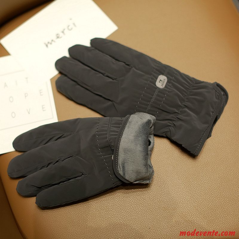 Gants Homme Hiver Étanche Étudiant Coton Ski Écran Tactile Gris