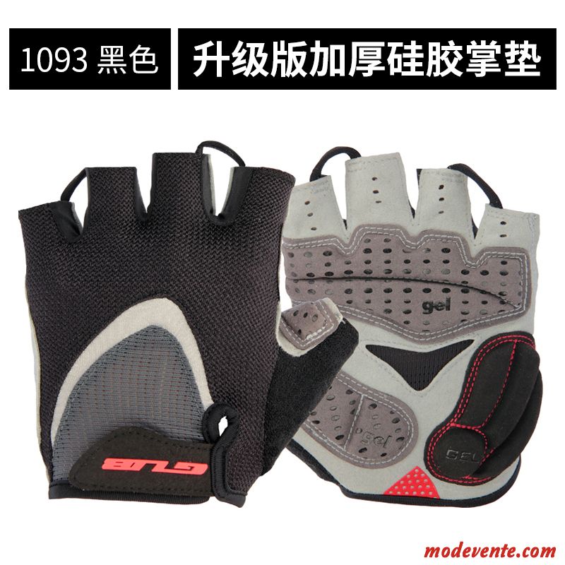 Gants Homme Modèles Féminins Demi-doigt Respirant Silicone Vélo Vélo De Montagne Gris