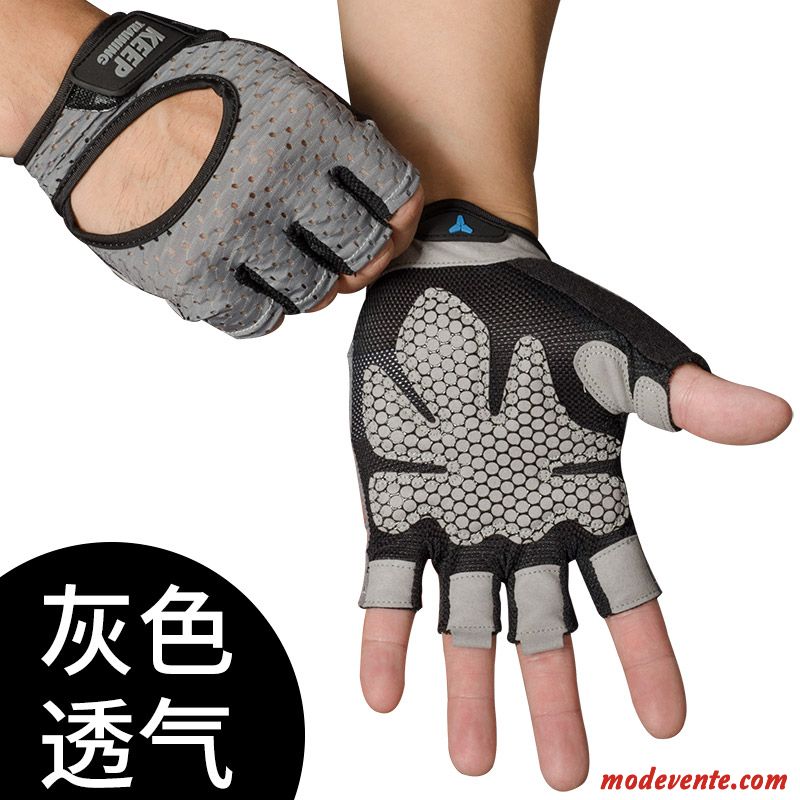 Gants Homme Poignet Entraînement Aptitude Haltères Exercice Section Mince Gris