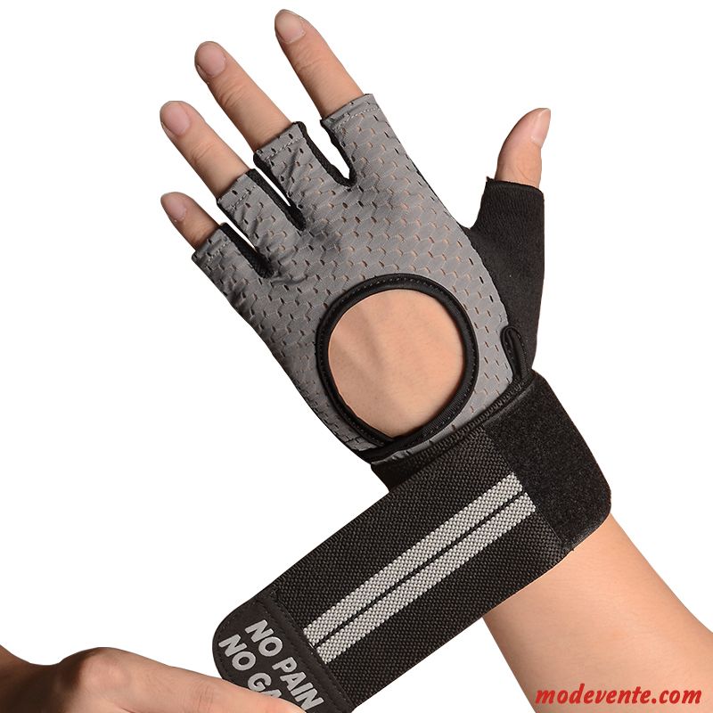 Gants Homme Poignet Entraînement Aptitude Haltères Exercice Section Mince Gris