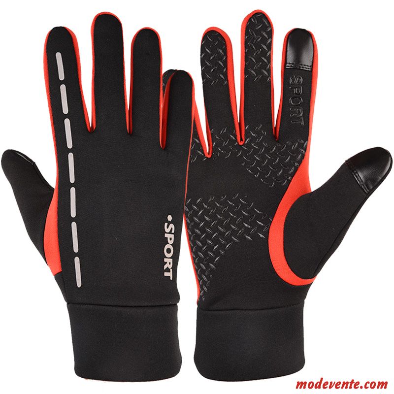 Gants Homme Sport Étanche Au Vent Plus De Cachemire Conduire Courir Authentique Bleu