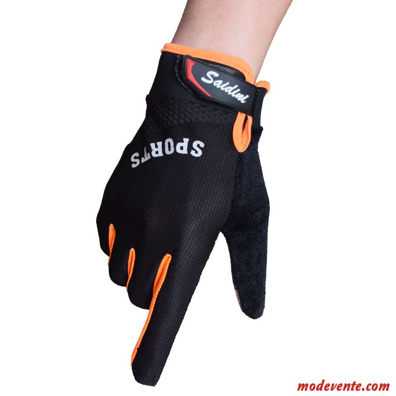 Gants Homme Transpiration Respirant Cyclisme Section Mince Réseau Crème Solaire Noir