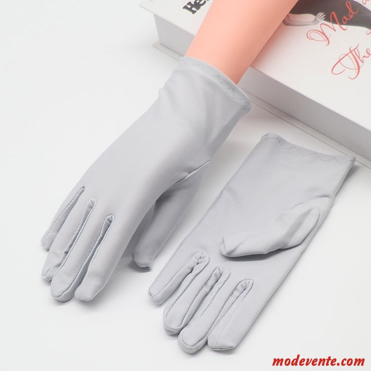 Gants Homme Élasticité Été Balade Conduire Femme Section Mince Blanc Noir Rouge