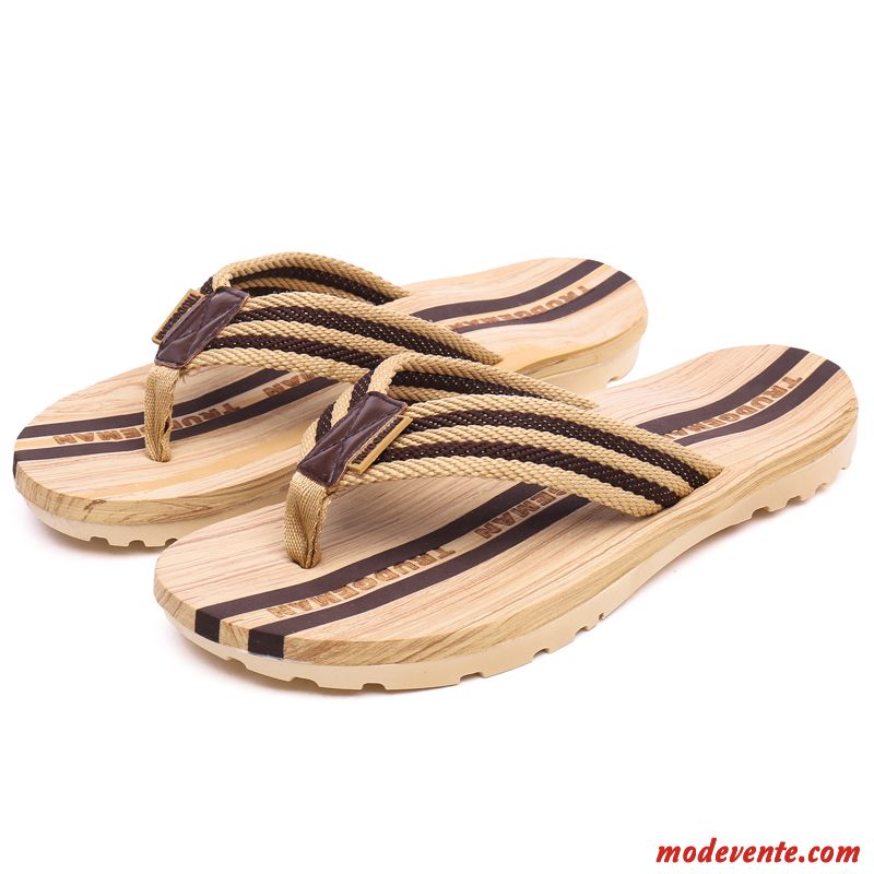 Grain De Bois Chaussons Sandales Homme Été Plage Pérou Tongs