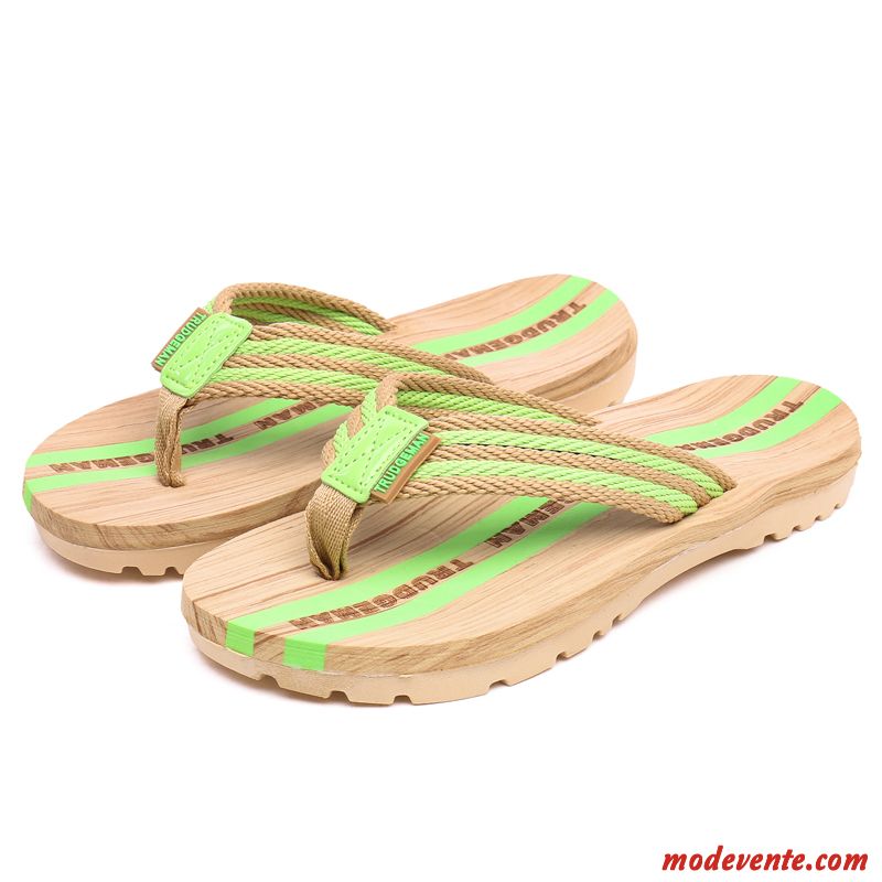 Grain De Bois Chaussons Sandales Homme Été Plage Pérou Tongs