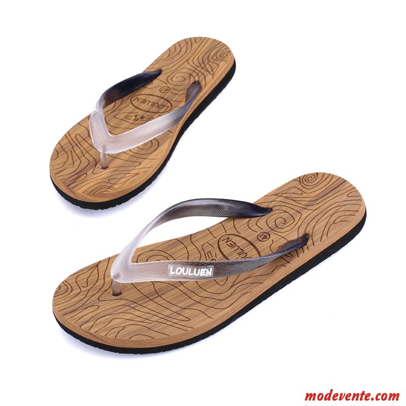 Grain De Bois Chaussons Sandales Homme Été Plage Pérou Tongs