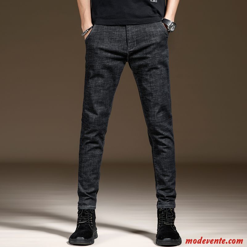 Jeans Homme Baggy Pantalon Légère Marque De Tendance Extensible Décontractée Bleu