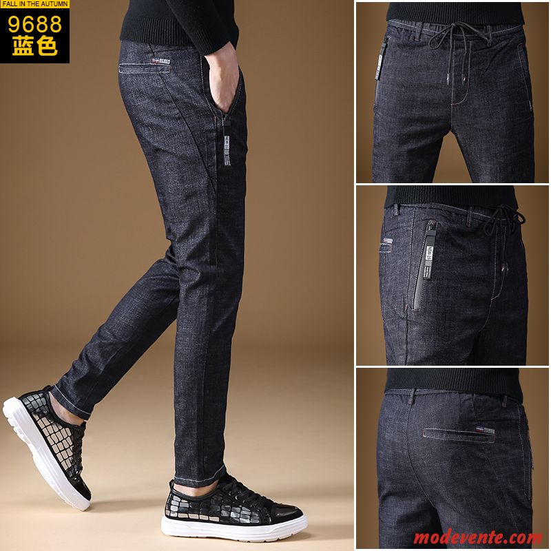 Jeans Homme Décontractée De Travail Harlan Slim Printemps L'automne Bleu