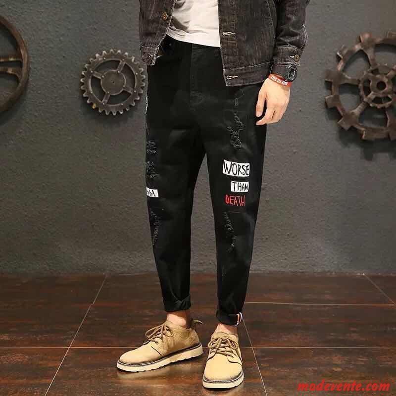 Jeans Homme Décontractée Pantalon Tendance Gros Baggy Harlan Bleu