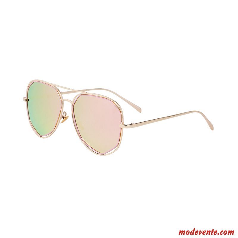 Lunettes De Soleil Femme Célébrité Tendance Coloré Le Nouveau Réseau Visage Rond Rouge Violet Vert Or