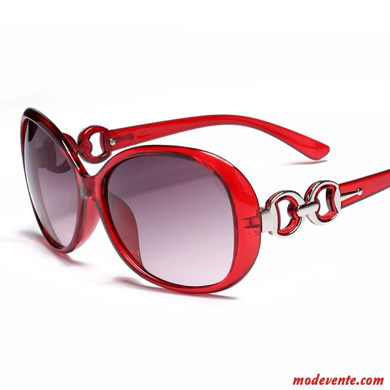 Lunettes De Soleil Femme Célébrité Transparent Élégant Tissu Tendance Personnalité Rouge