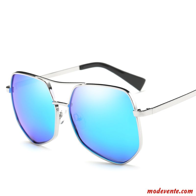 Lunettes De Soleil Femme Gros Chauffeur Visage Rond Tendance Le Nouveau Homme Violet Argent