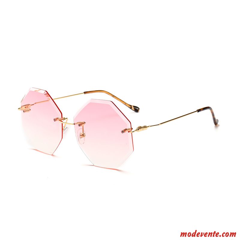 Lunettes De Soleil Femme Gros Plage Dégradé Tendance Tissu Ultra Jaune Or