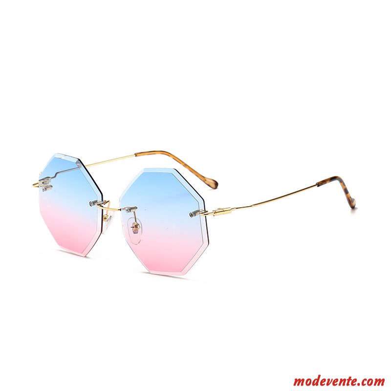 Lunettes De Soleil Femme Gros Plage Dégradé Tendance Tissu Ultra Jaune Or