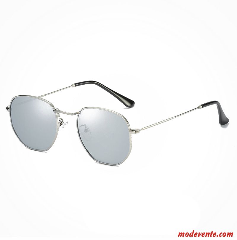 Lunettes De Soleil Femme Homme Rétro Le Nouveau Petit Tir De Rue Tendance Argent