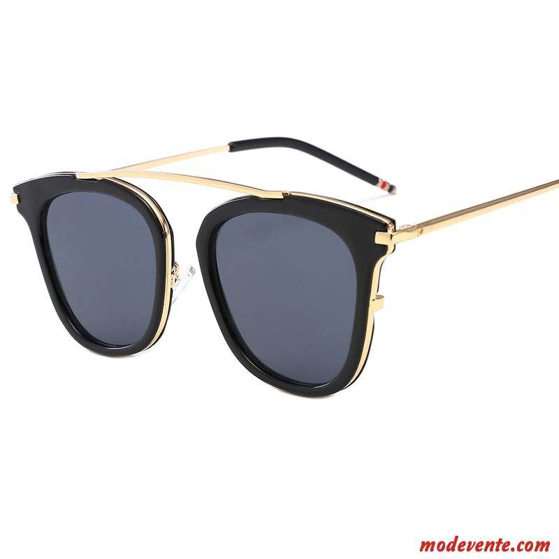 Lunettes De Soleil Femme Homme Visage Rond Le Nouveau Célébrité Réseau Personnalité Rouge Or Clair