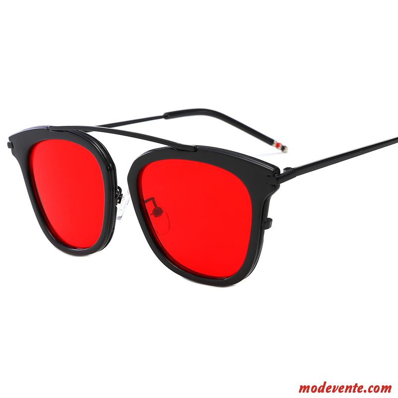 Lunettes De Soleil Femme Homme Visage Rond Le Nouveau Célébrité Réseau Personnalité Rouge Or Clair