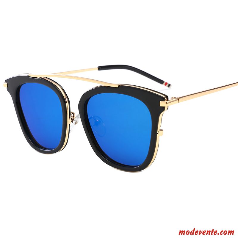 Lunettes De Soleil Femme Homme Visage Rond Le Nouveau Célébrité Réseau Personnalité Rouge Or Clair