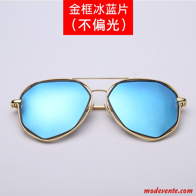 Lunettes De Soleil Femme Le Nouveau Homme Réseau Personnalité Visage Rond Tendance Bleu Rouge Violet