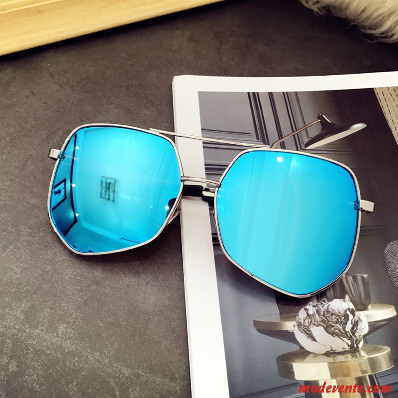 Lunettes De Soleil Femme Le Nouveau Visage Rond Conduire Homme Amoureux Tendance Bleu