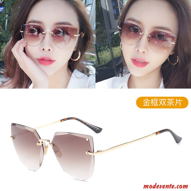 Lunettes De Soleil Femme Longue Célébrité Tendance Visage Rond Le Nouveau Réseau Rouge