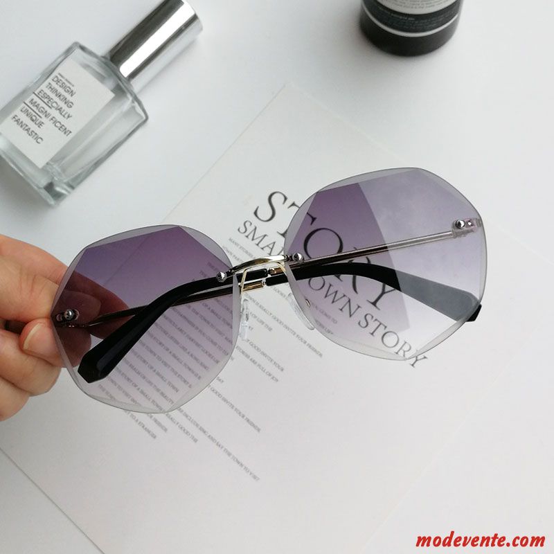 Lunettes De Soleil Femme Longue Tendance Conduire Visage Rond Réseau Le Nouveau Bleu Rouge Violet Rose