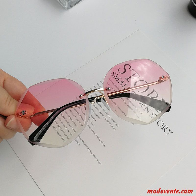 Lunettes De Soleil Femme Longue Tendance Conduire Visage Rond Réseau Le Nouveau Bleu Rouge Violet Rose