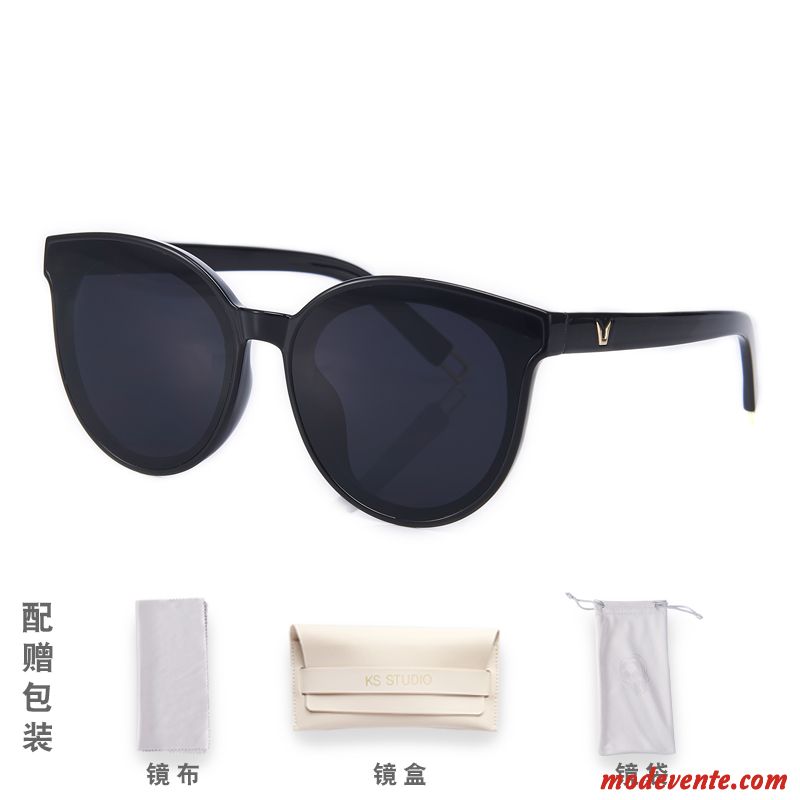 Lunettes De Soleil Femme Mince Visage Rond Réseau Célébrité Le Nouveau Tendance Noir Rouge