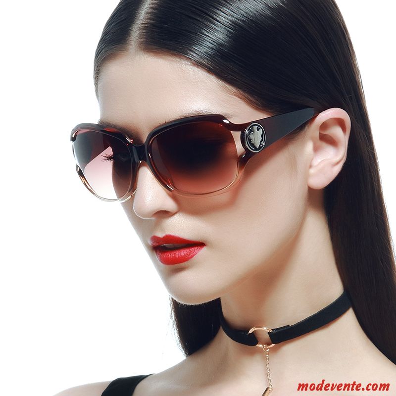 Lunettes De Soleil Femme Modèle Longue Visage Rond Tendance Le Nouveau Dragon Noir Violet