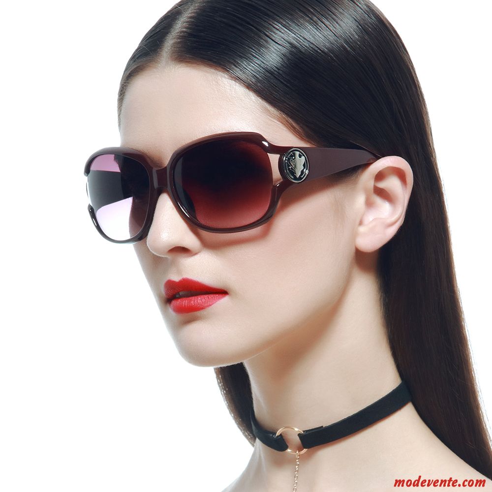 Lunettes De Soleil Femme Modèle Longue Visage Rond Tendance Le Nouveau Dragon Noir Violet