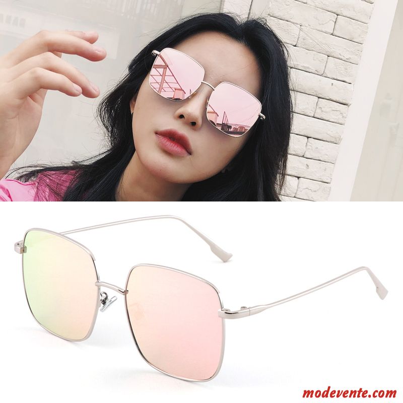 Lunettes De Soleil Femme Rétro Réseau Tendance Célébrité Rouge Violet Or Gris