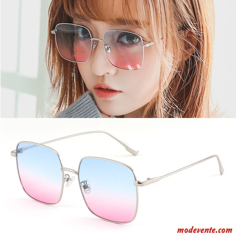 Lunettes De Soleil Femme Rétro Réseau Tendance Célébrité Rouge Violet Or Gris