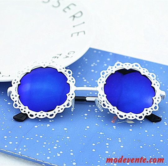 Lunettes De Soleil Femme Rétro Tendance Rond Personnalité Dentelle Fleur Noir Or